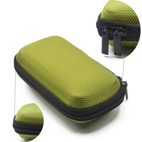 Headphone Case Hard - Auriculares con forma de rectángulo verde,